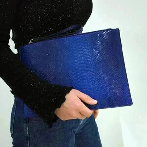 Women Clutches Fashion Snakeskin PU Leather Party Envelope Purse Bag with Hand S